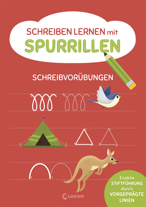 Schreiben lernen mit Spurrillen - Schreibvorübungen