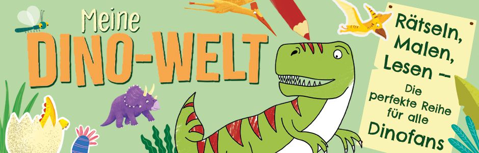 Teaser für die neue Kinderbuchreihe Meine Dino-Welt